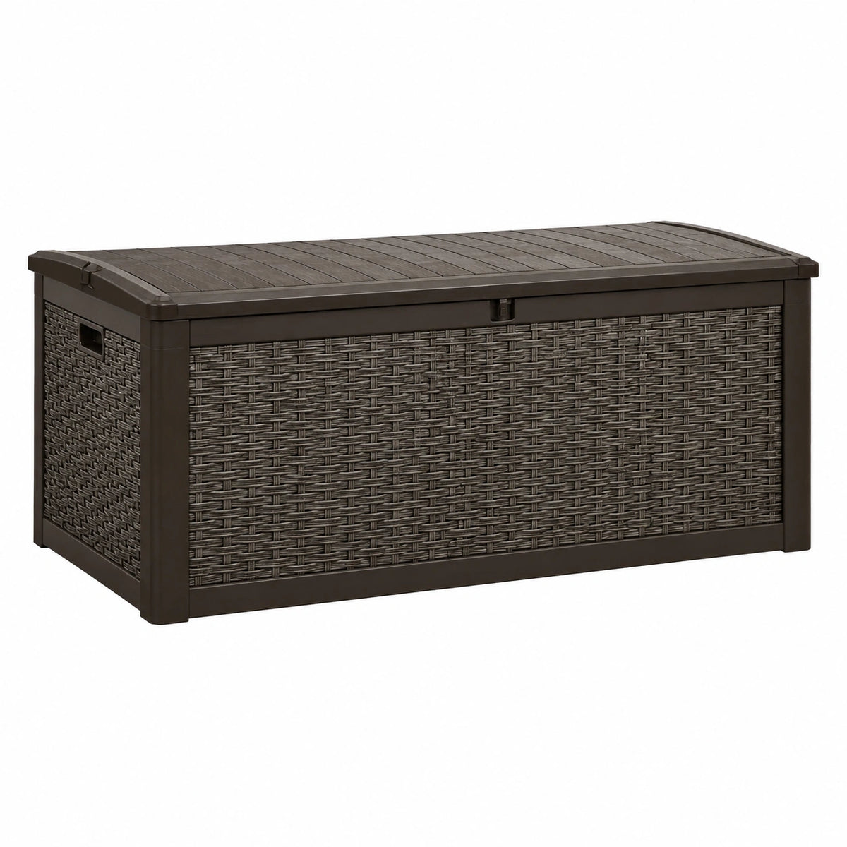 Aufbewahrungsbox 120 x 56 x 63 cm Kunststoff dunkelbraun für Außenbere – quarmeko
